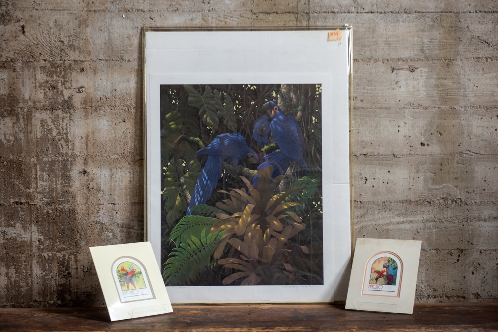 "TRIPLE THREAT" RICHARD SLOAN EXAMINATION PROOF: "Triple Threat" examination proof by listed artist Richard Sloan. Published by Gregory & Falk in 1992. Sloan (1935-2007) was an active artist known for birds, animals and forest landscape. Two additio