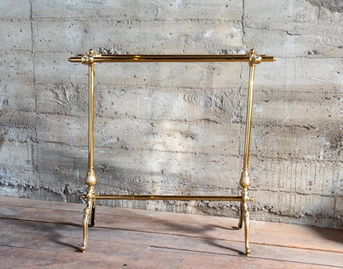 HOLLYWOOD REGENCY JB ROSS BRASS BLANKET RACK (1 of 7)