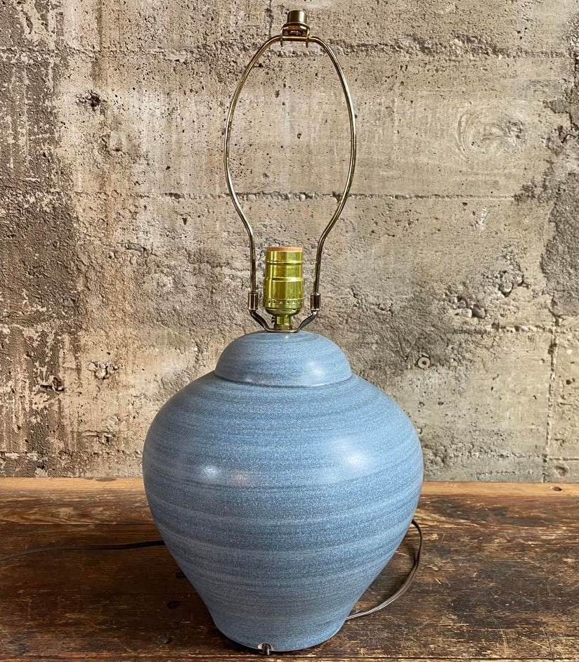 BLUE POTTERY LAMP #2 (1 of 4)