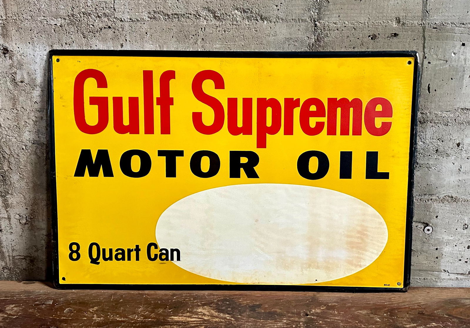 GULF SUPREME MOTOR OIL SIGN (1 of 7)