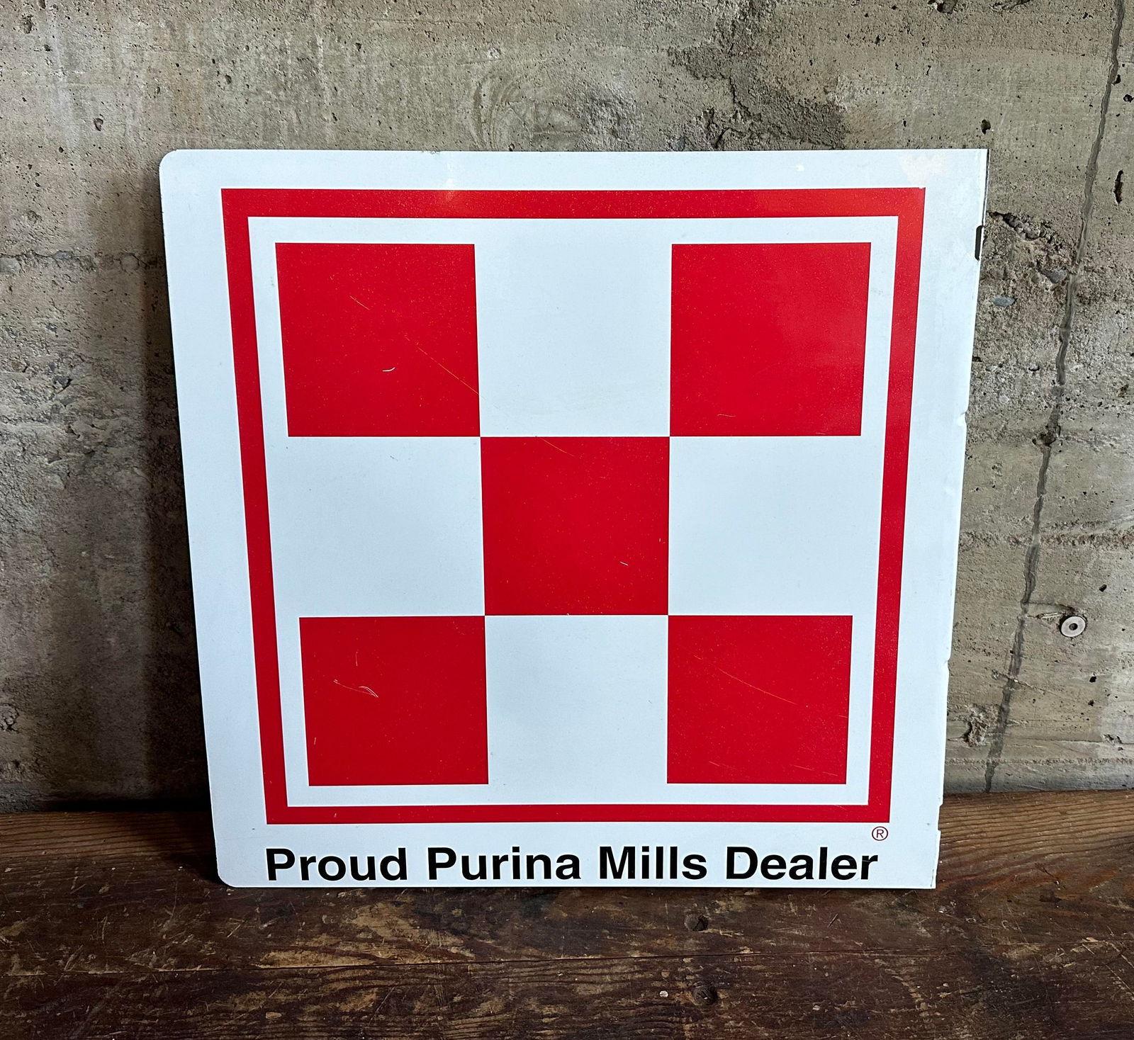 PROUD PURINA MILLS DEALER DOUBLE SIDED FLANGE SIGN (1 of 5)