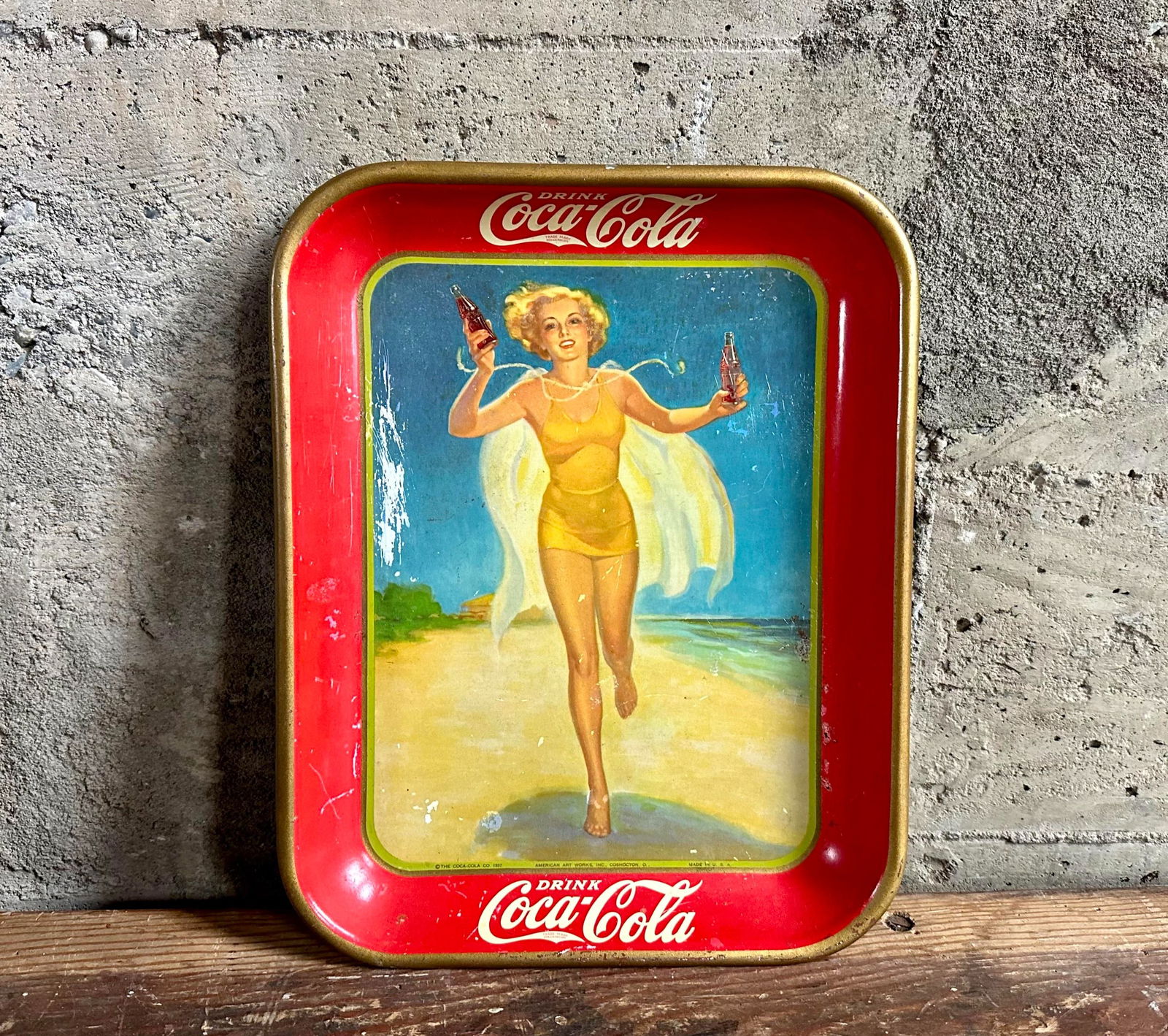 DRINK COCA-COLA 1930s TRAY (1 of 6)