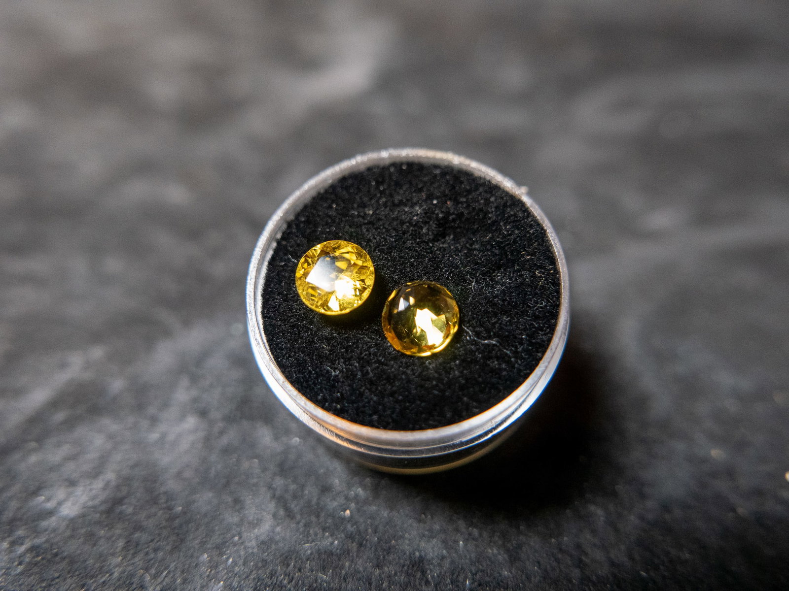 TWO YELLOW SAPPHIRES (1 of 3)