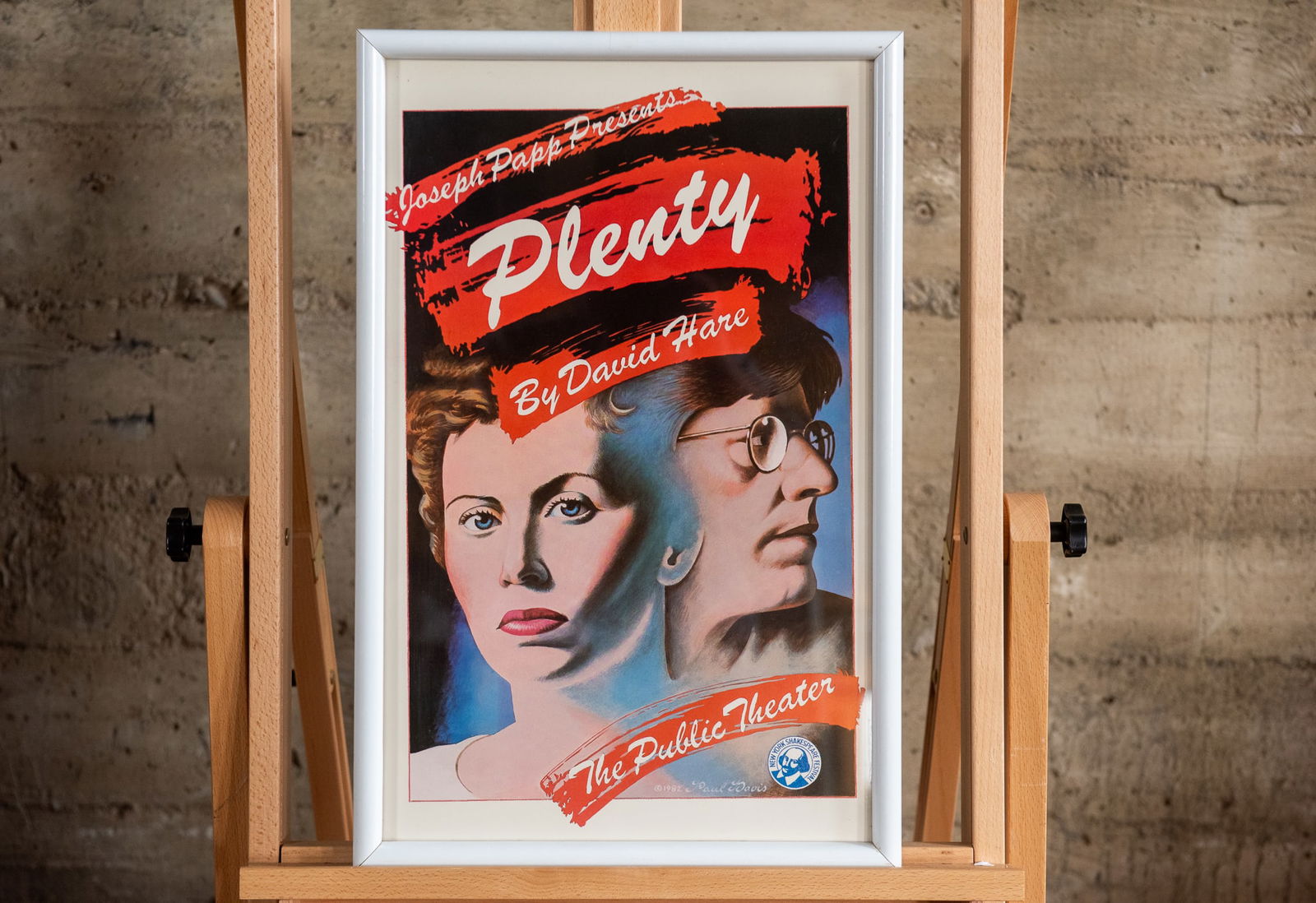 "PLENTY" THE PUBLIC THEATER FRAMED POSTER (1 of 7)
