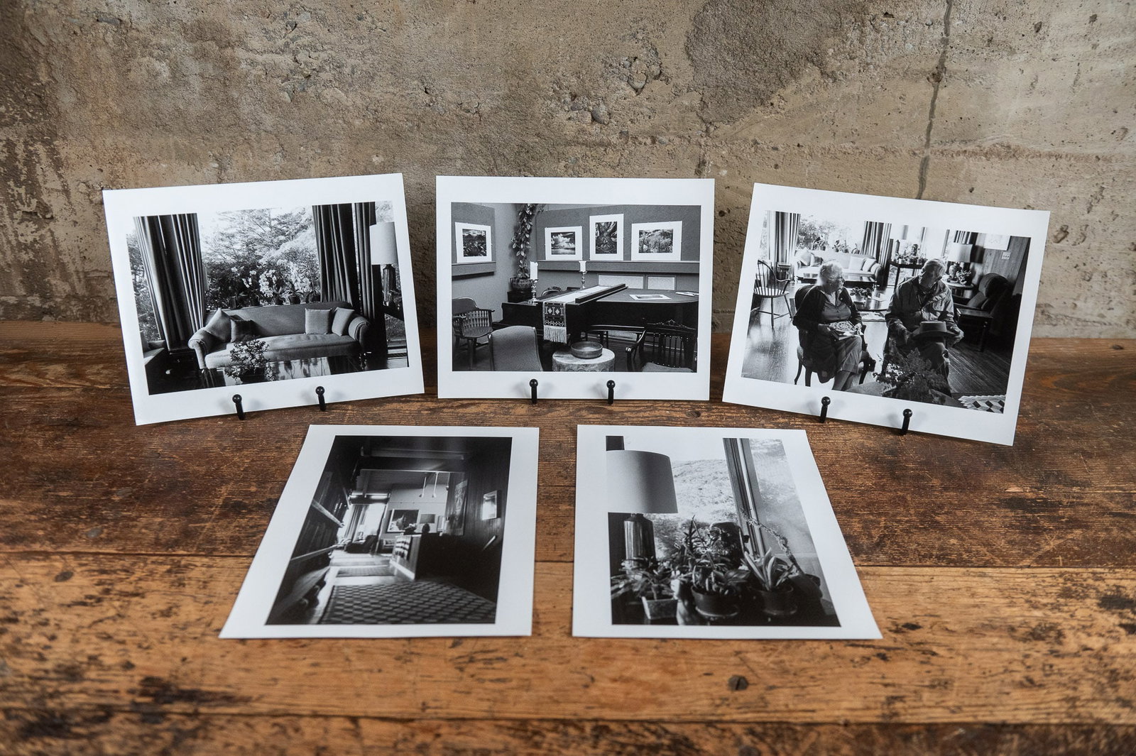 RICHARD STEFANI, VIRGINIA ADAMS & HENRY GILPIN AT ANSEL ADAM'S HOUSE: Photos of Virginia Adams & Henry Gilpin while at Ansel Adam's home, circa 1990. Photographed by listed photographer Richard Stefani. An iconic collection.