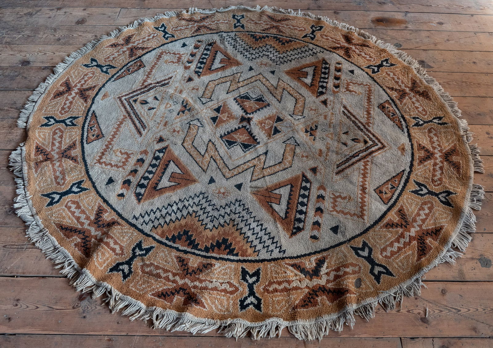 TURKISH TRIBAL ROUND RUG (1 of 6)