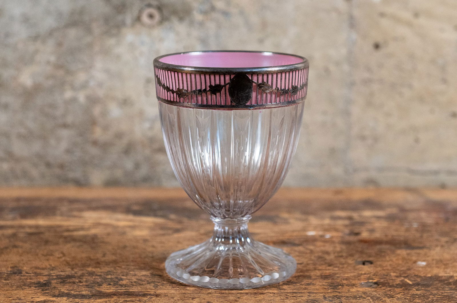 STERLING CUT-GLASS CANDY DISH, HEISEY GLASS (1 of 6)