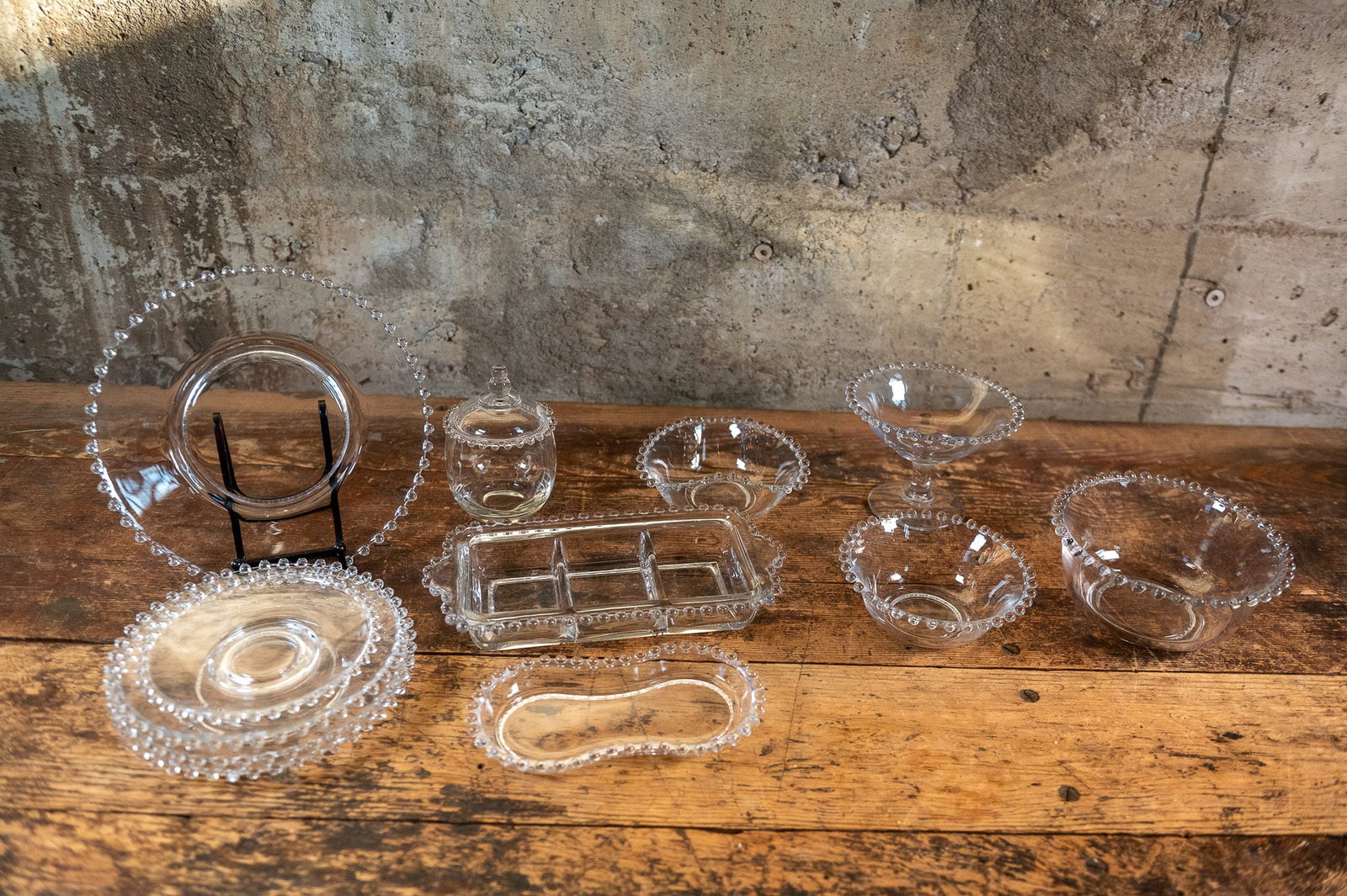 CANDLEWICK CRYSTAL DISH SET, IMPERIAL GLASS (1 of 5)