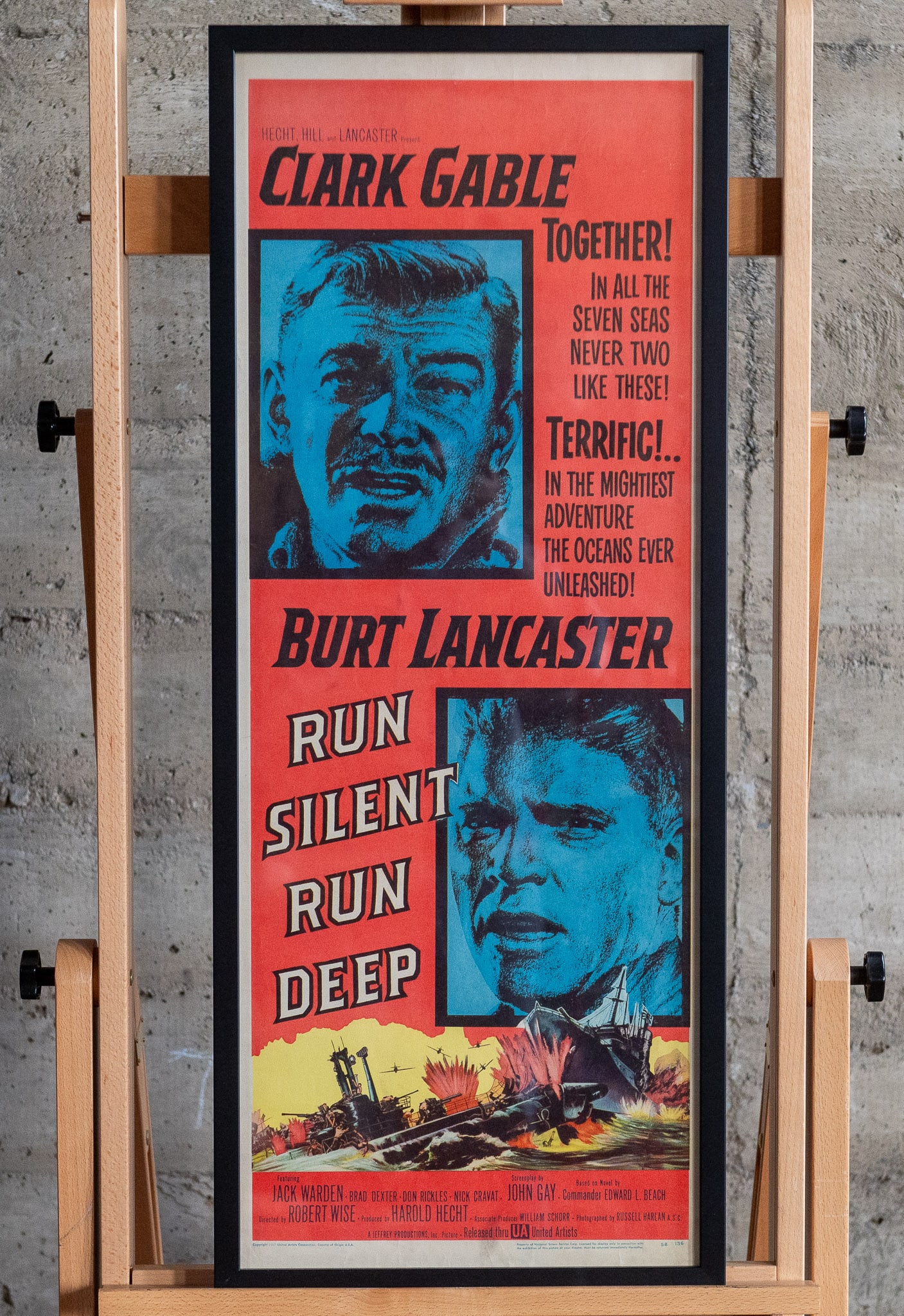 'RUN SILENT, RUN DEEP' INSERT MOVIE POSTER (1 of 6)