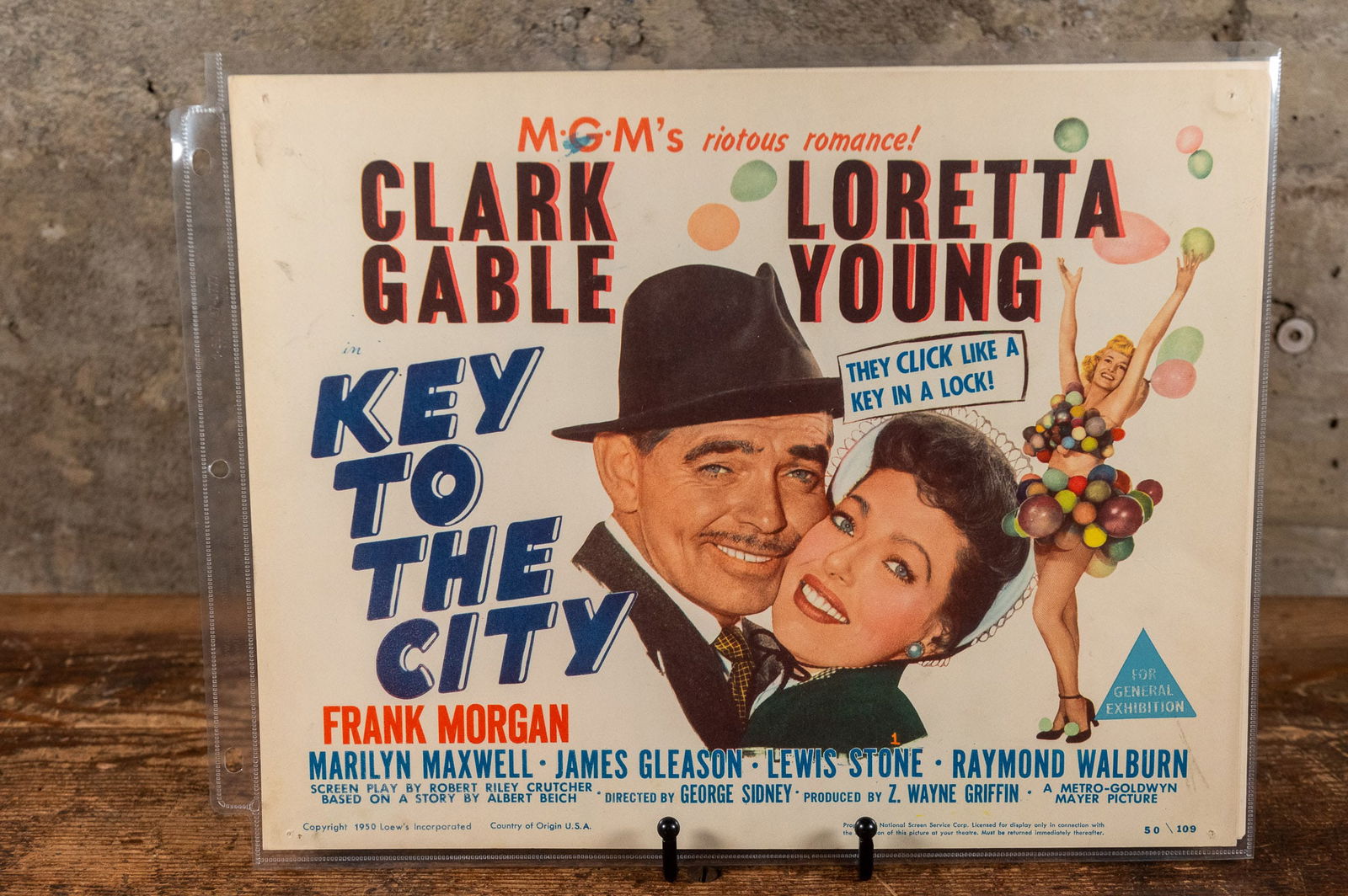 'KEY TO THE CITY' LOBBY CARDS (1 of 7)