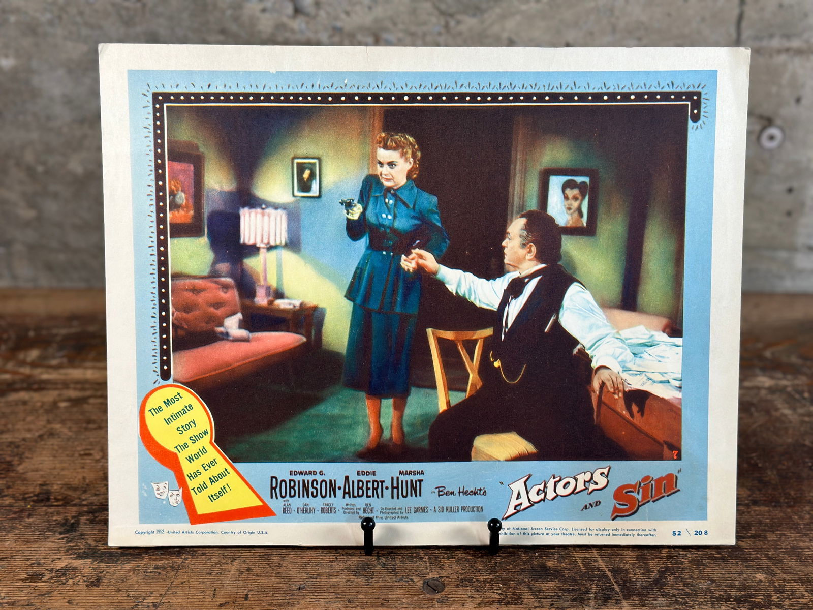 'ACTORS AND SIN' & 'DOUBLE INDEMNITY' LOBBY CARDS (1 of 5)