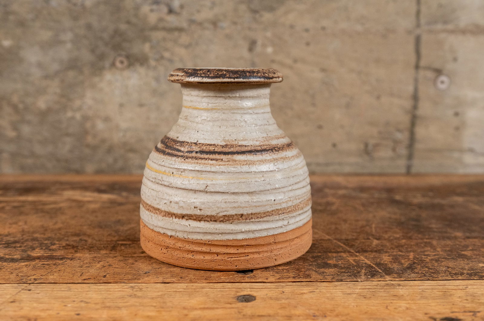 STRIPED TEXTURED VASE, ALDO LONDI OF BITOSSI FOR ROSENTHAL NETTER (1 of 4)