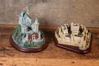 'THE TOWER OF LONDON' & 'NEUSCHWANSTEIN' CASTLE SCULPTURES, LENOX