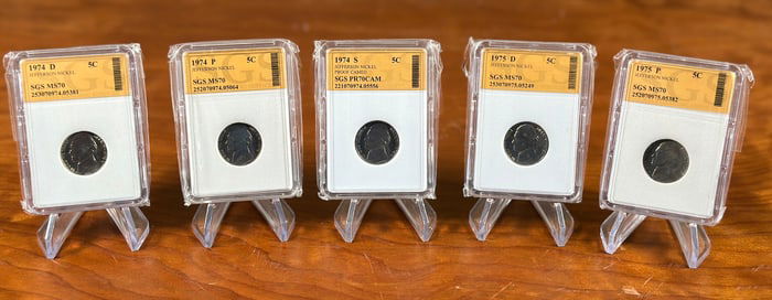 1974 & 1975 JEFFERSON NICKEL SLABS