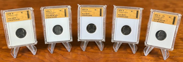 1978 & 1979 JEFFERSON NICKEL SLABS