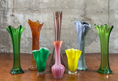 MID-CENTURY GLASS VASE COLLECTION