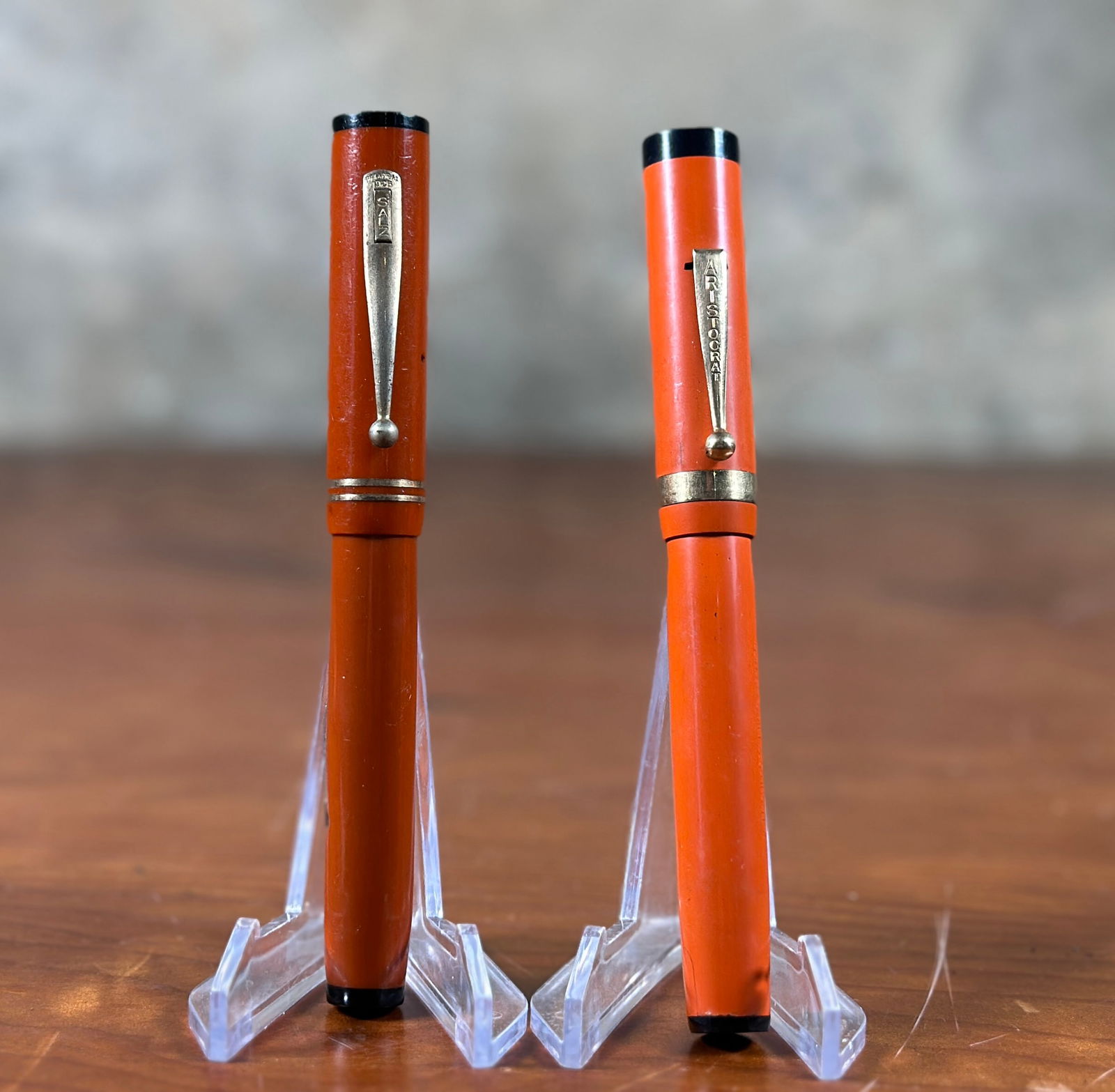 SALZ & ARISTOCRAT FOUNTAIN PENS, 14K GOLD NIBS (1 of 7)