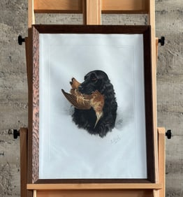 BORIS RIAB, 'COCKER SPANIEL WITH A WOODCOCK'