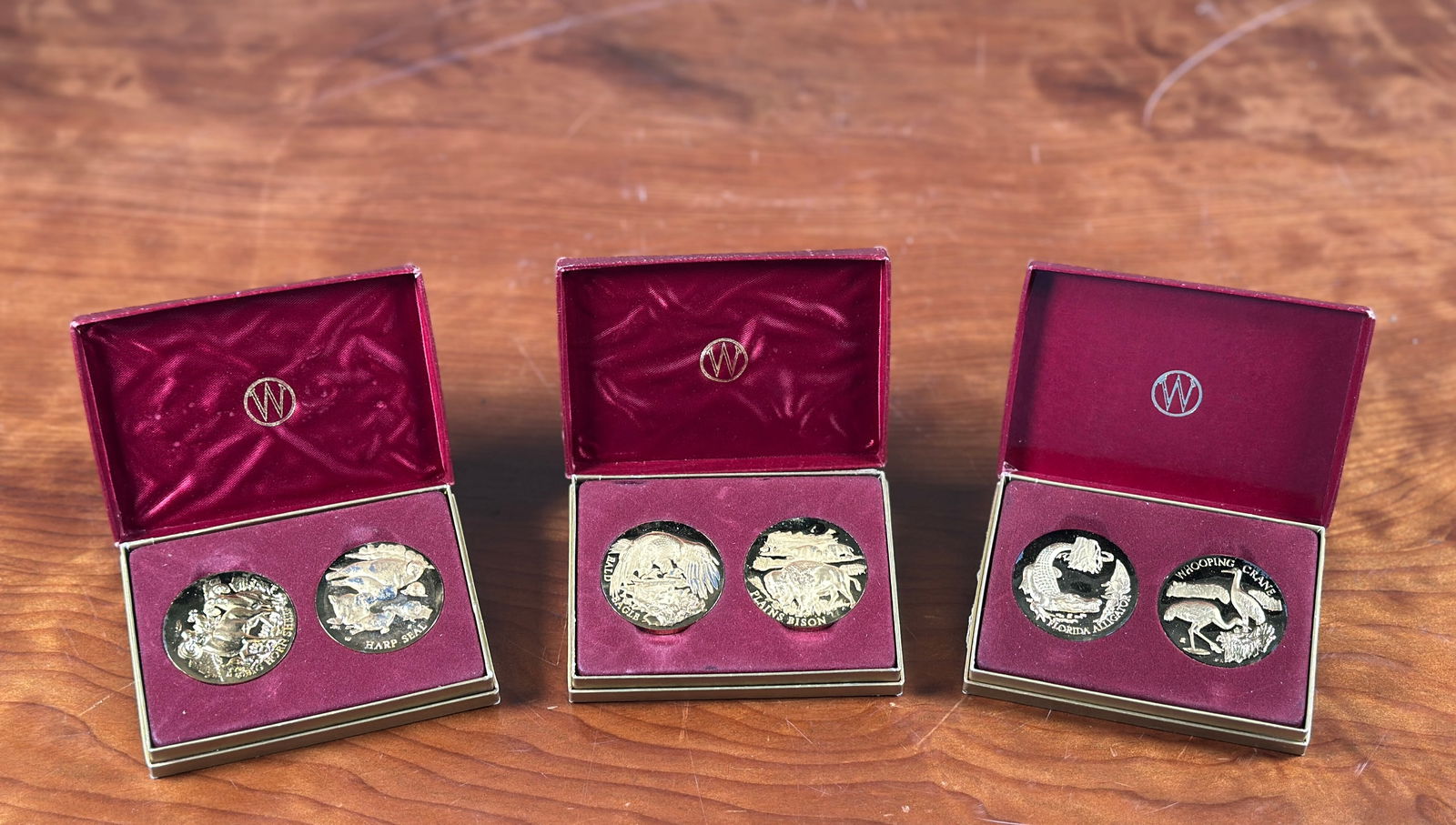 THE WITTNAUER MINT 24K GOLD OVER STERLING COINS (1 of 6)