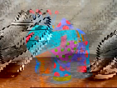 ROMERO BRITTO, 'ELEPHANT WEARING A CROWN'