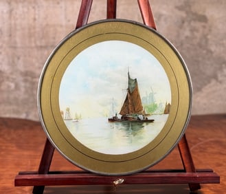 VICTORIAN FLUE COVER WITH NAUTICAL PRINT