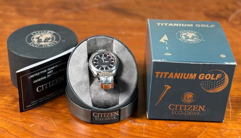 CITIZEN 'TITANIUM GOLF' ECO-DRIVE WATCH