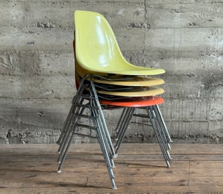 EAMES MULTI-COLOR FIBERGLASS CHAIRS BY HERMAN MILLER
