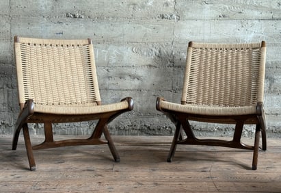 AFTER HANS WEGNER, FOLDING MID-CENTURY CHAIRS