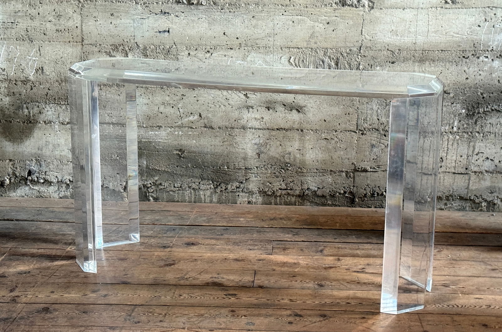 LARGE LUCITE CONSOLE TABLE (1 of 6)