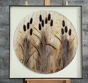 JIM RUSSELL, TEXTURED OIL PAINTING