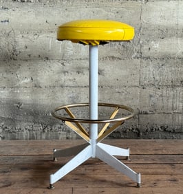 MID-CENTURY MODERN SWIVEL BARSTOOL