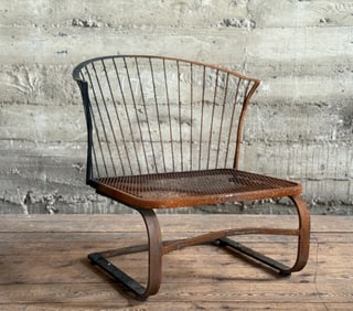 MID-CENTURY IRON PATIO CHAIR