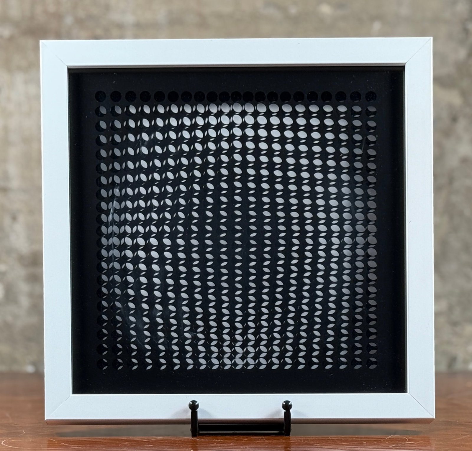 VICTOR VASARELY, 'CINETIQUES': "Cinetiques", a 3D wall sculpture, professionally framed with certificate of authenticity measuring, 11.75'' H X 11.75'' W in frame. Victor Vasarely was a Hungarian-French artist, who is widely accept