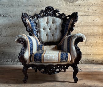 VICTORIAN STYLE WING BACK CHAIR