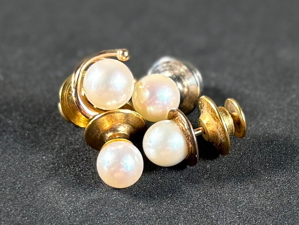 14K GOLD PEARL EARRINGS (1 of 6)