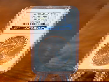 2015 AMERICAN SILVER EAGLE, MS69 EARLY RELEASE #1