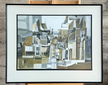DOWNS, ARCHITECTURAL ORIGINAL WATERCOLOR