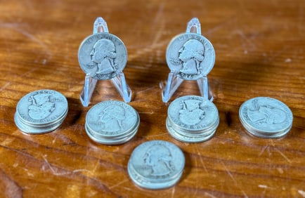 SILVER QUARTERS, $5.00 FACE VALUE
