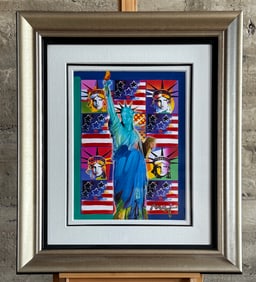 PETER MAX, 'GOD BLESS AMERICA III - WITH F'