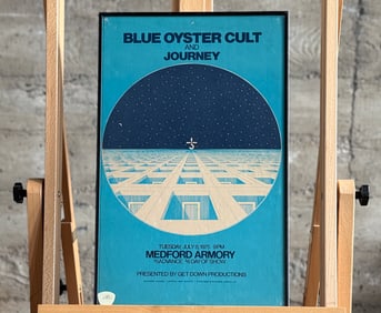 BLUE OYSTER CULT & JOURNEY CONCERT POSTER & BUCK DHARMA PICK