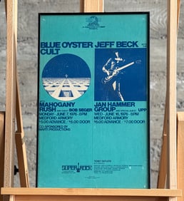 BLUE OYSTER CULT, JEFF BECK, THE WILDFIRE, MAHOGANY RUSH & BOB SEGER CONCERT POSTER