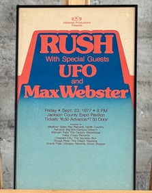 RUSH, UFO, & MAX WEBSTER CONCERT POSTER