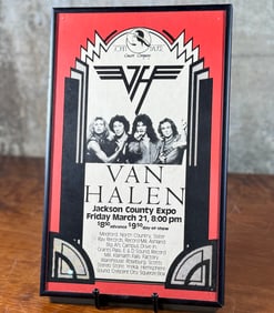 VAN HALEN 'WORLD VACATION' CONCERT POSTER