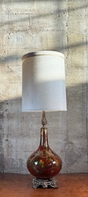 MID-CENTURY MODERN DRIP GLAZE LAMP