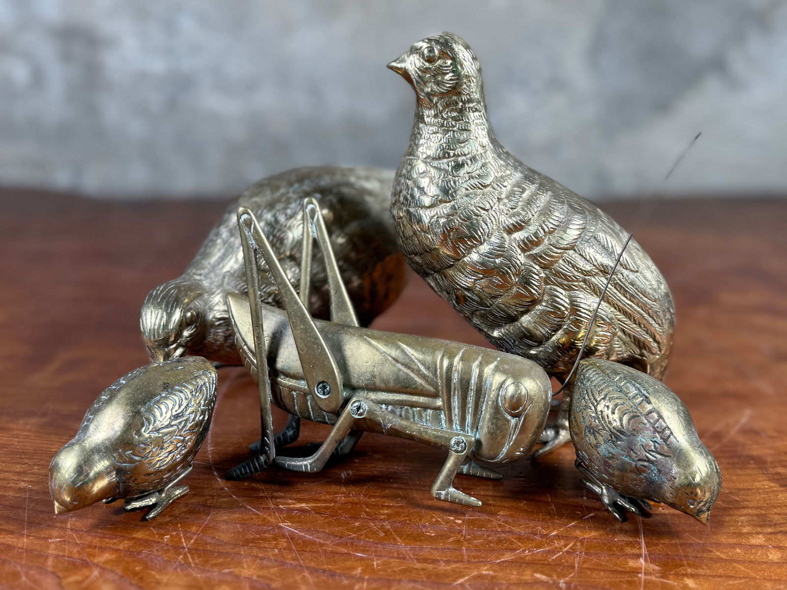 BRASS ANIMAL COLLECTION: This lot features an assortment of vintage brass animals.