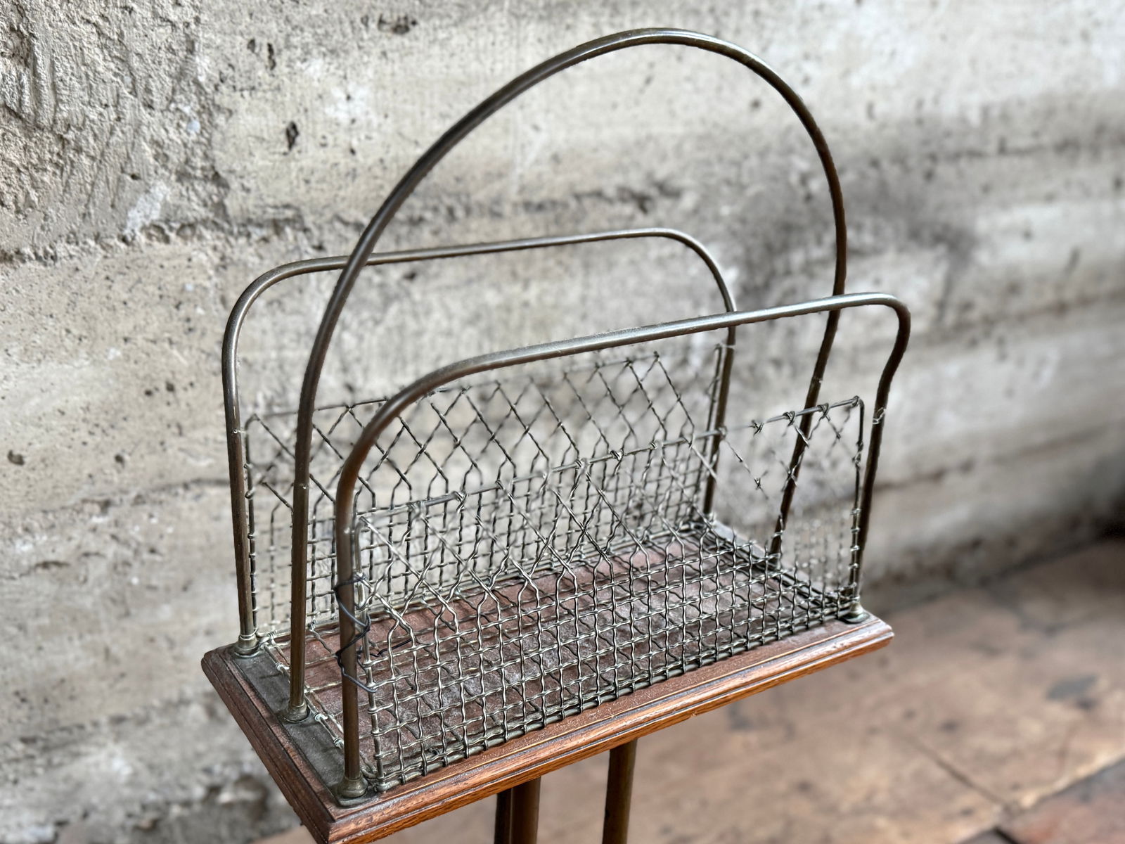 ANTIQUE NEWSPAPER RACK - 2