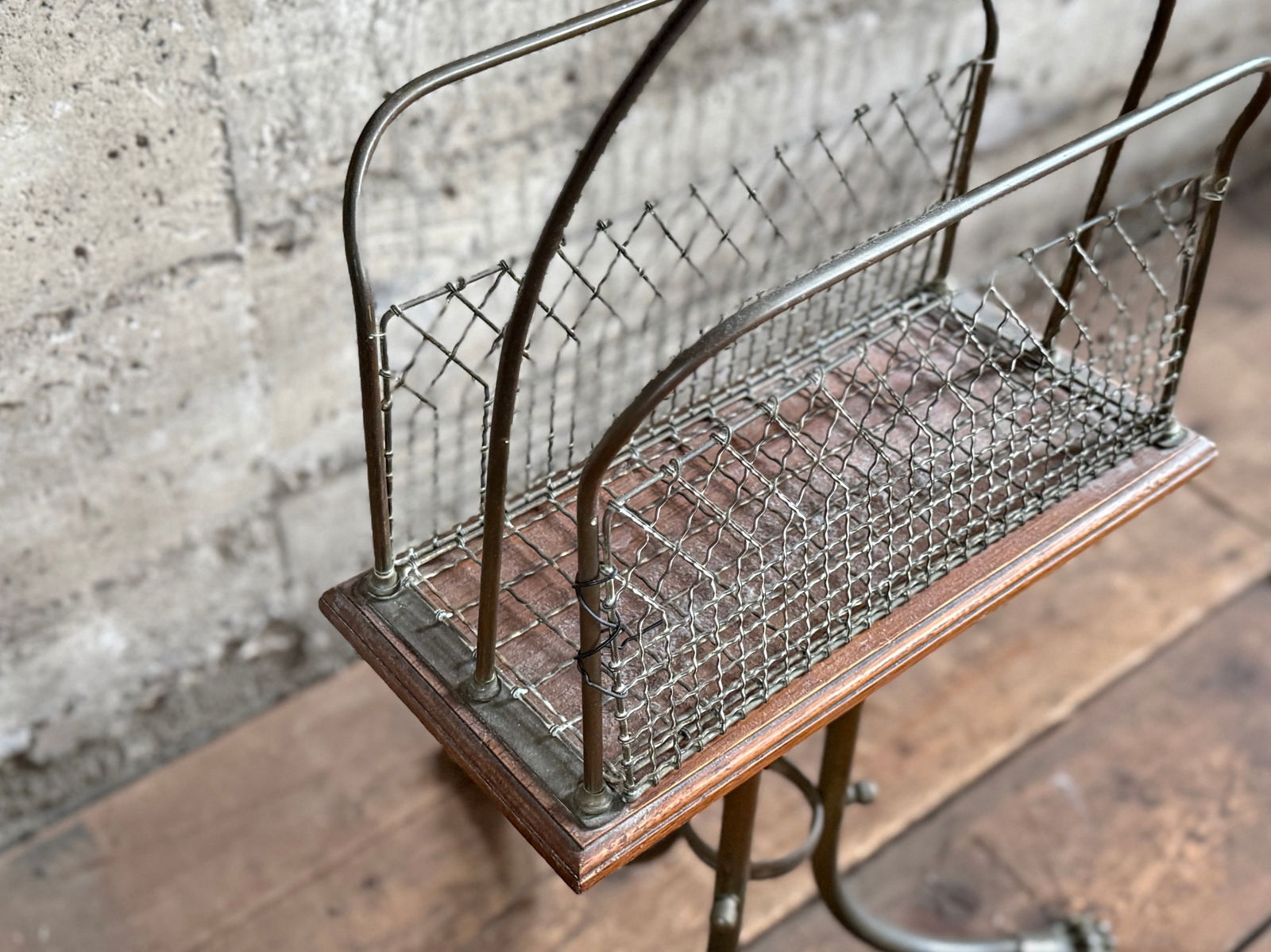 ANTIQUE NEWSPAPER RACK - 4