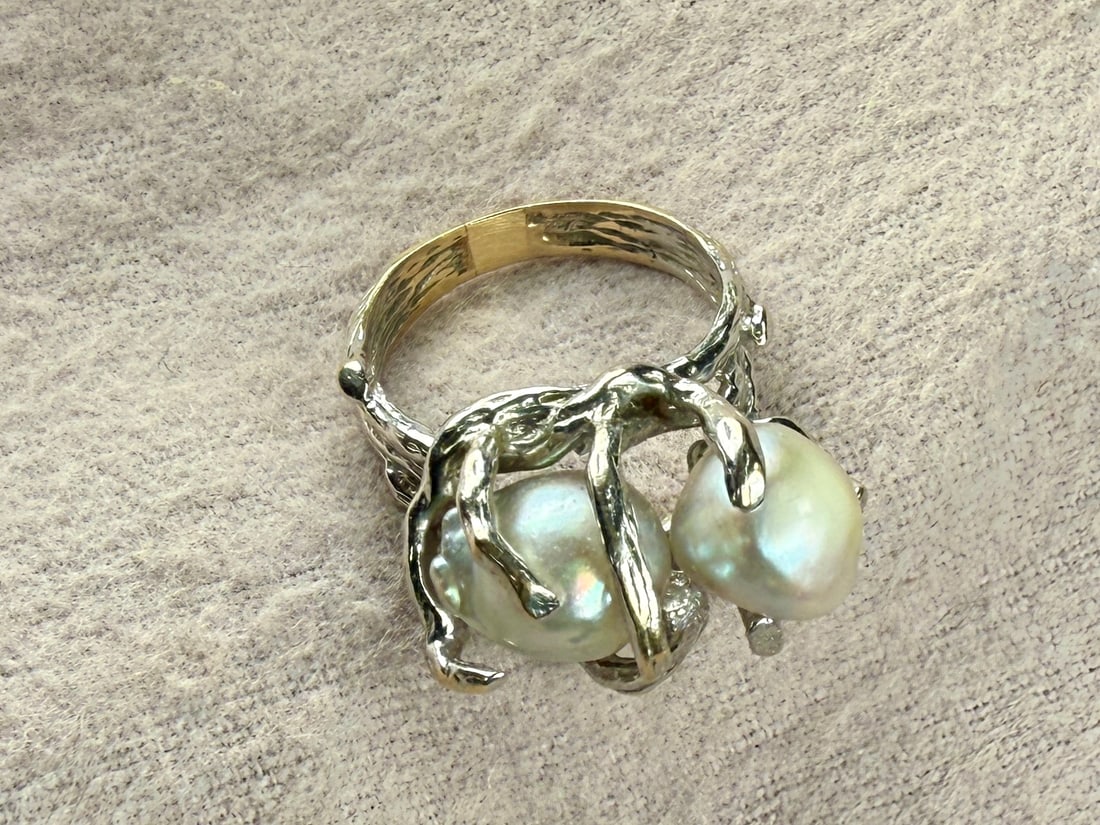 14K GOLD PEARL RING - 3