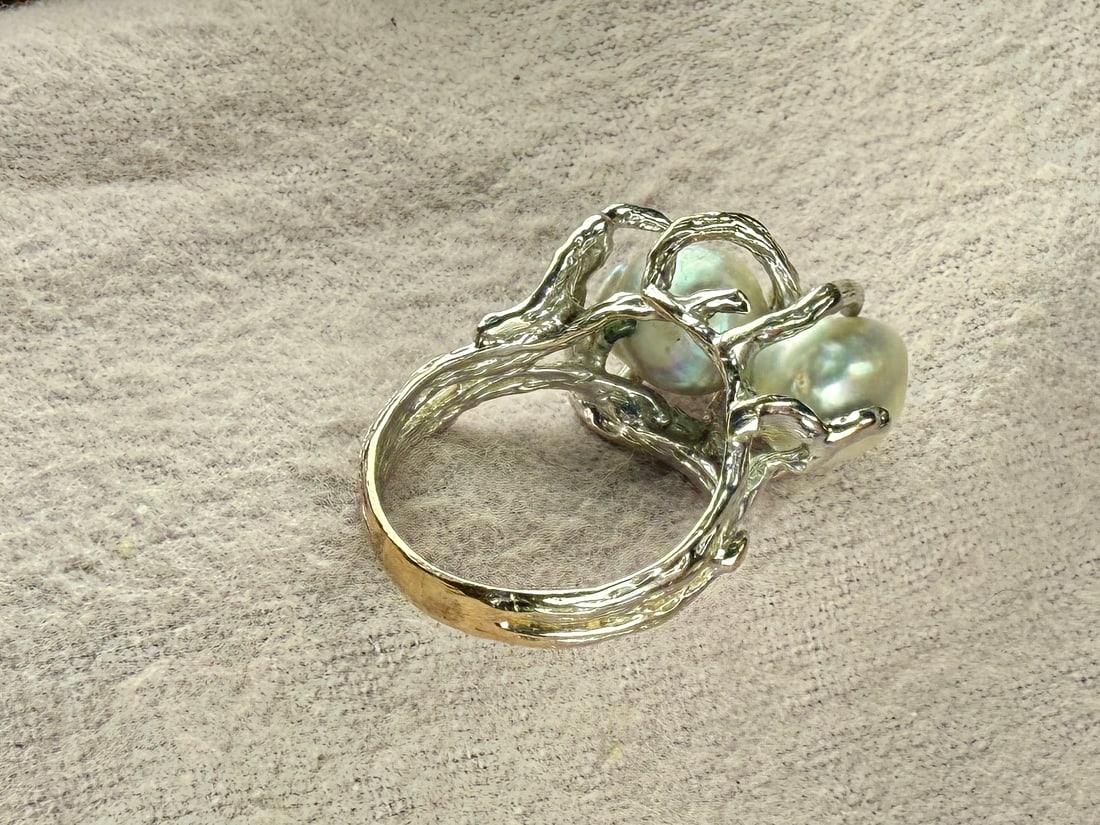 14K GOLD PEARL RING - 4