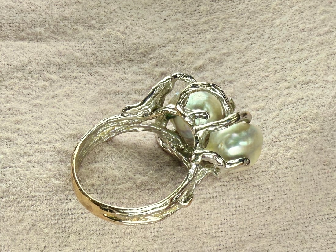 14K GOLD PEARL RING - 5